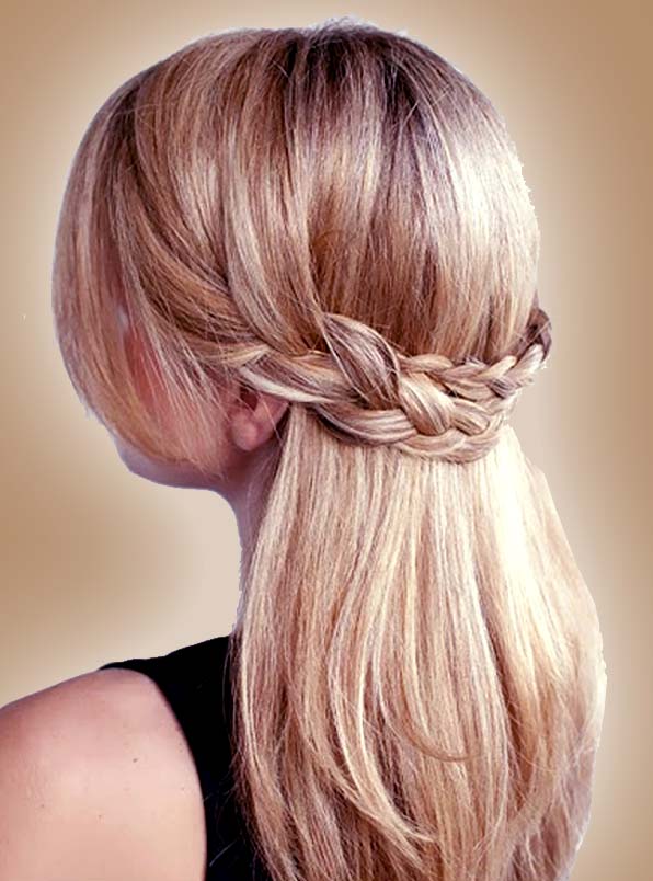 długie włosy warkocz