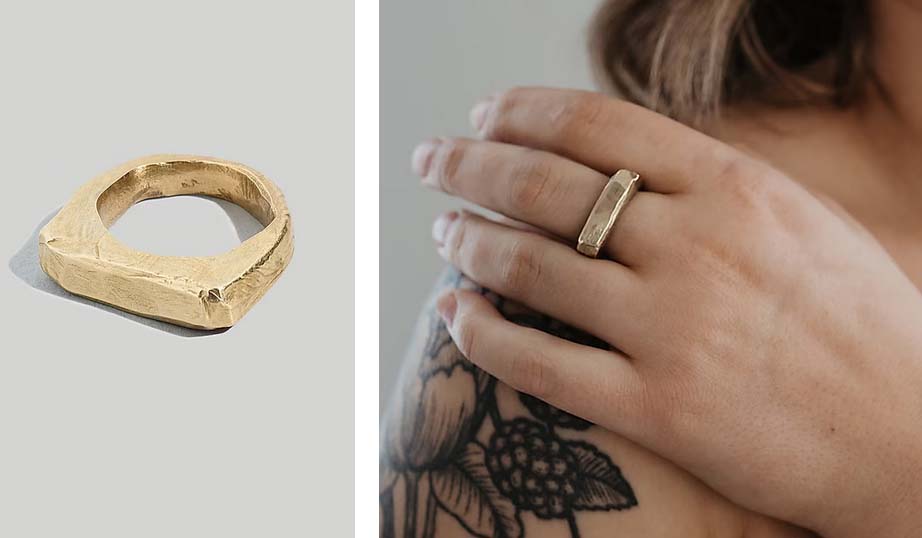 pierścionki z mosiądzu